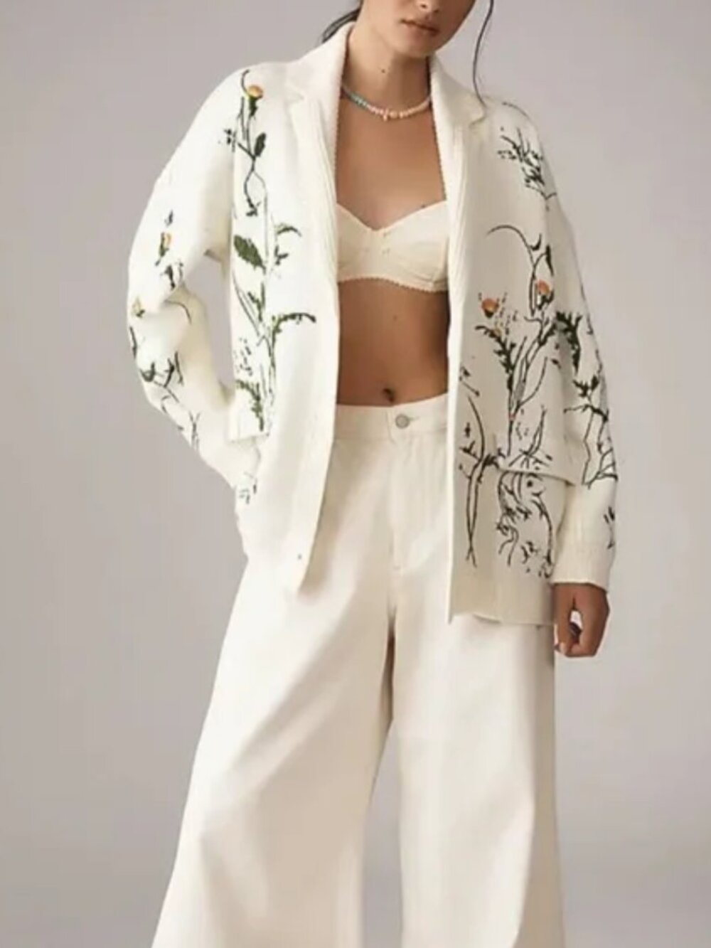 Anthropologie Floral Cardigan size M P - Picture 4 of 8